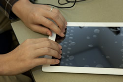 Braille screen cover for I-Pad